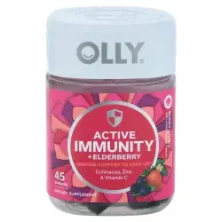 Olly Active Immunity + Elderberry Support Gummies - Berry Brave - 45ct