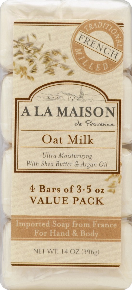 slide 4 of 4, A La Maison Oat Milk Soap Bars, 4 ct; 3.5 oz