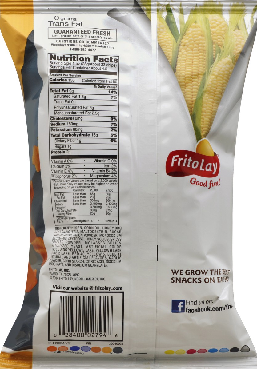 slide 6 of 6, Fritos Flavor Twists Honey BBQ Flavored Corn Snacks, 4.62 oz