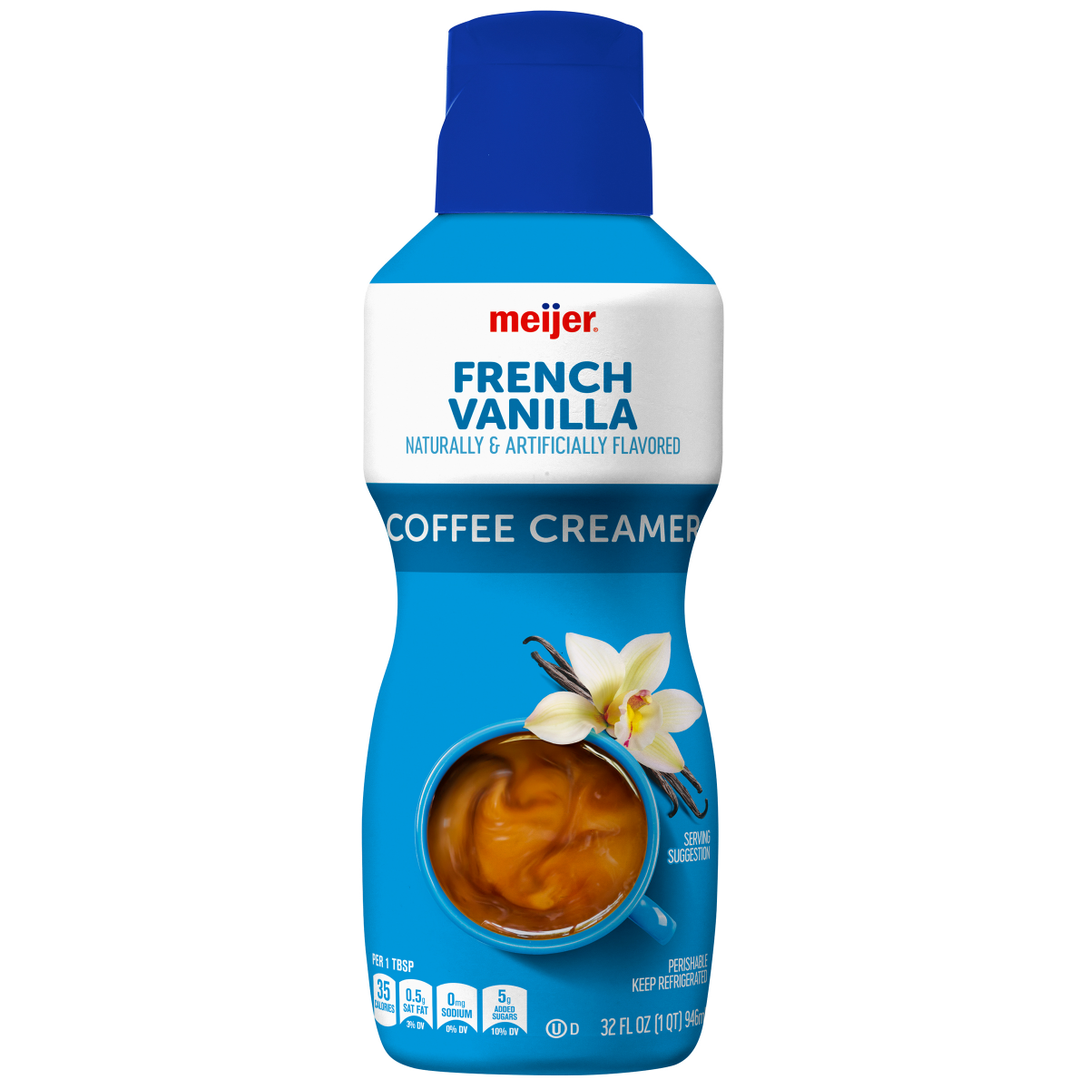 slide 1 of 13, Meijer French Vanilla Coffee Creamer, 32 oz