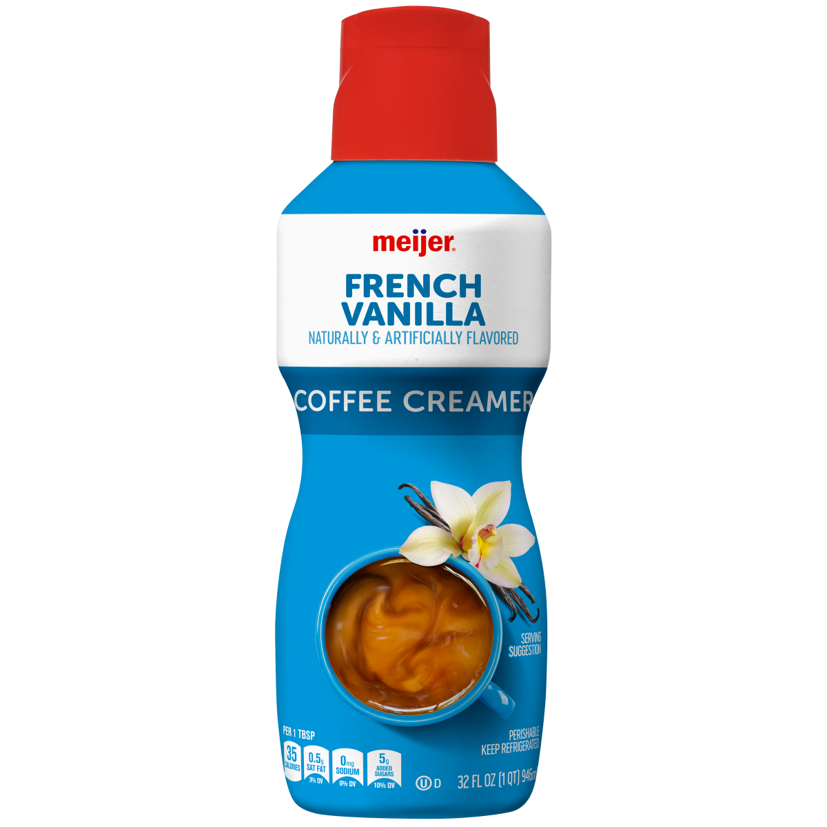slide 1 of 13, Meijer French Vanilla Coffee Creamer, 32 oz