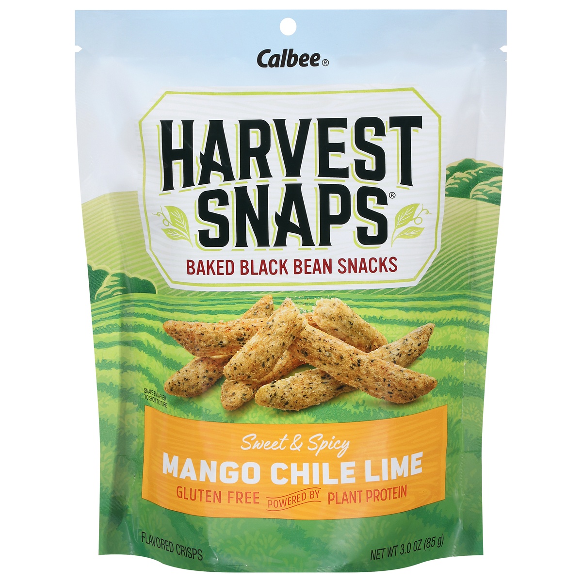 slide 1 of 1, Harvest Snaps Mango Chile Lime Black Bean Crisps, 3.3 oz