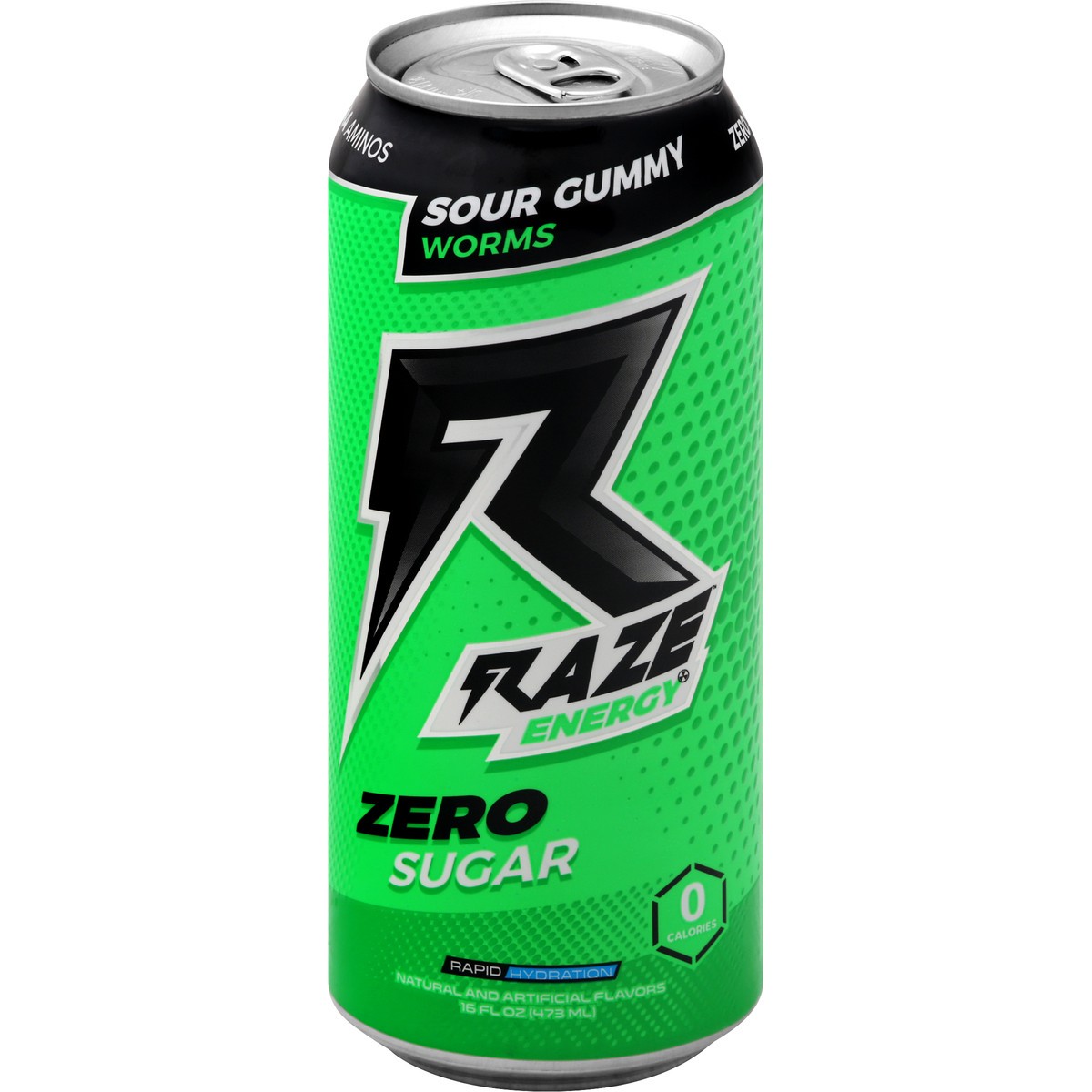 slide 7 of 11, Raze Energy Sour Gummy Worms Energy Drink, 16 oz