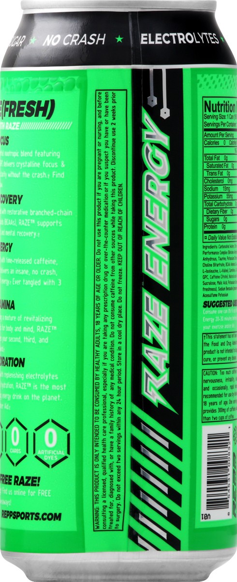 slide 10 of 11, Raze Energy Sour Gummy Worms Energy Drink, 16 oz