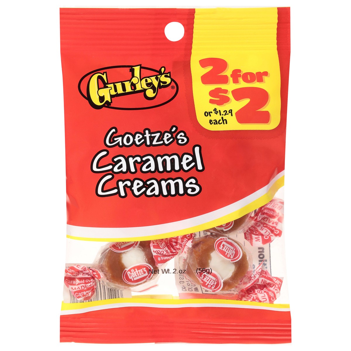 slide 5 of 15, Gurley's Goetze's Caramel Creams 2 oz, 2.5 oz