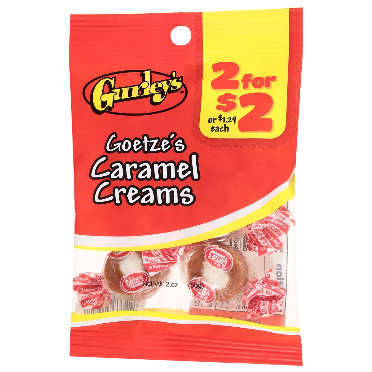 slide 2 of 15, Gurley's Goetze's Caramel Creams 2 oz, 2.5 oz