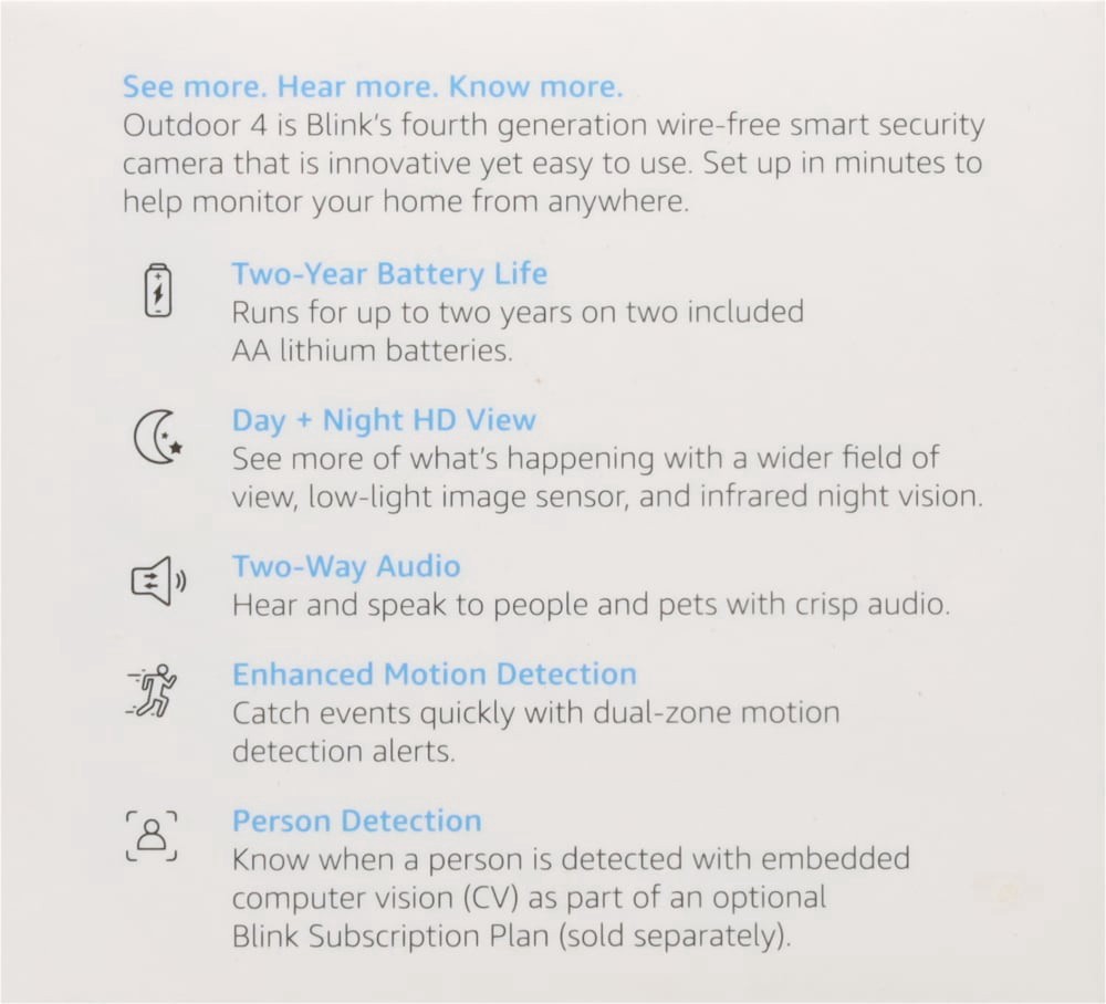 slide 3 of 6, Blink Outdoor 4 Battery-Powered Smart Security Camera 1 ea, 1 ct