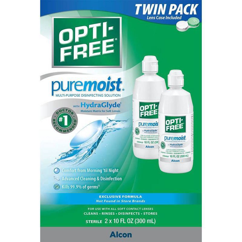 slide 2 of 5, Opti-Free PureMoist Multi-Purpose Disinfecting Contact Lens Solution - 20 fl oz, 20 fl oz