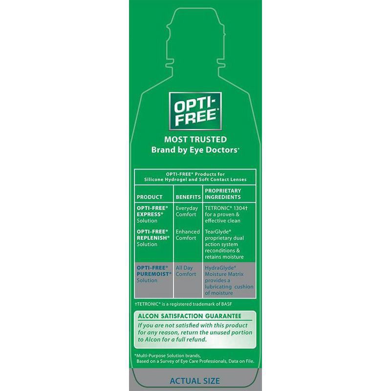 slide 3 of 5, Opti-Free PureMoist Multi-Purpose Disinfecting Contact Lens Solution - 20 fl oz, 20 fl oz