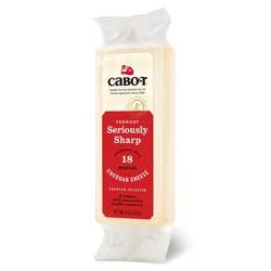 Cabot Seriously Sharp Cheddar Cheese, 8 Oz