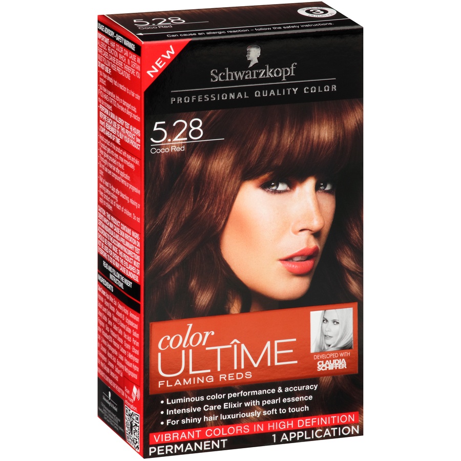 slide 2 of 7, Schwarzkopf Color Ultime Flaming Reds Hair Color 5.28 Cocoa Red, 2.03 fl oz