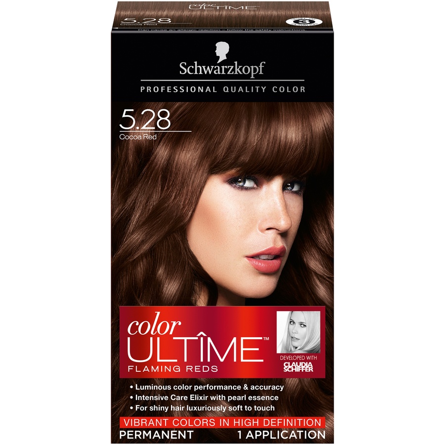 slide 1 of 7, Schwarzkopf Color Ultime Flaming Reds Hair Color 5.28 Cocoa Red, 2.03 fl oz