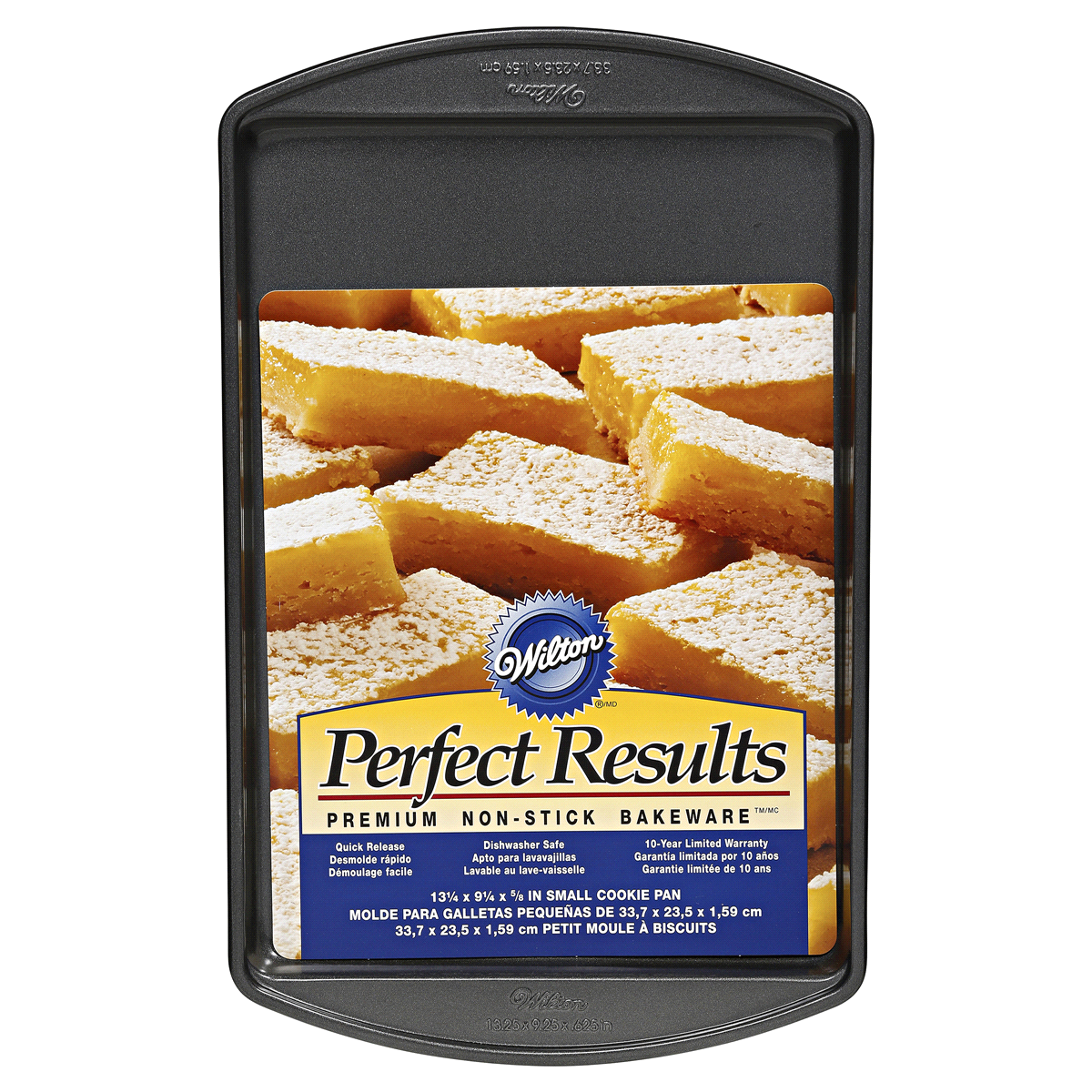 slide 1 of 5, Wilton Perfect Results Non-Stick Small Cookie Pan, 9 in