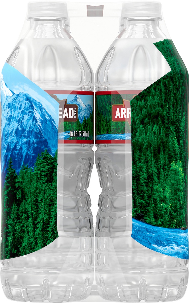 slide 5 of 7, ARROWHEAD Brand 100% Mountain Spring Water, 16.9-ounce plastic bottles (Pack of 6), 