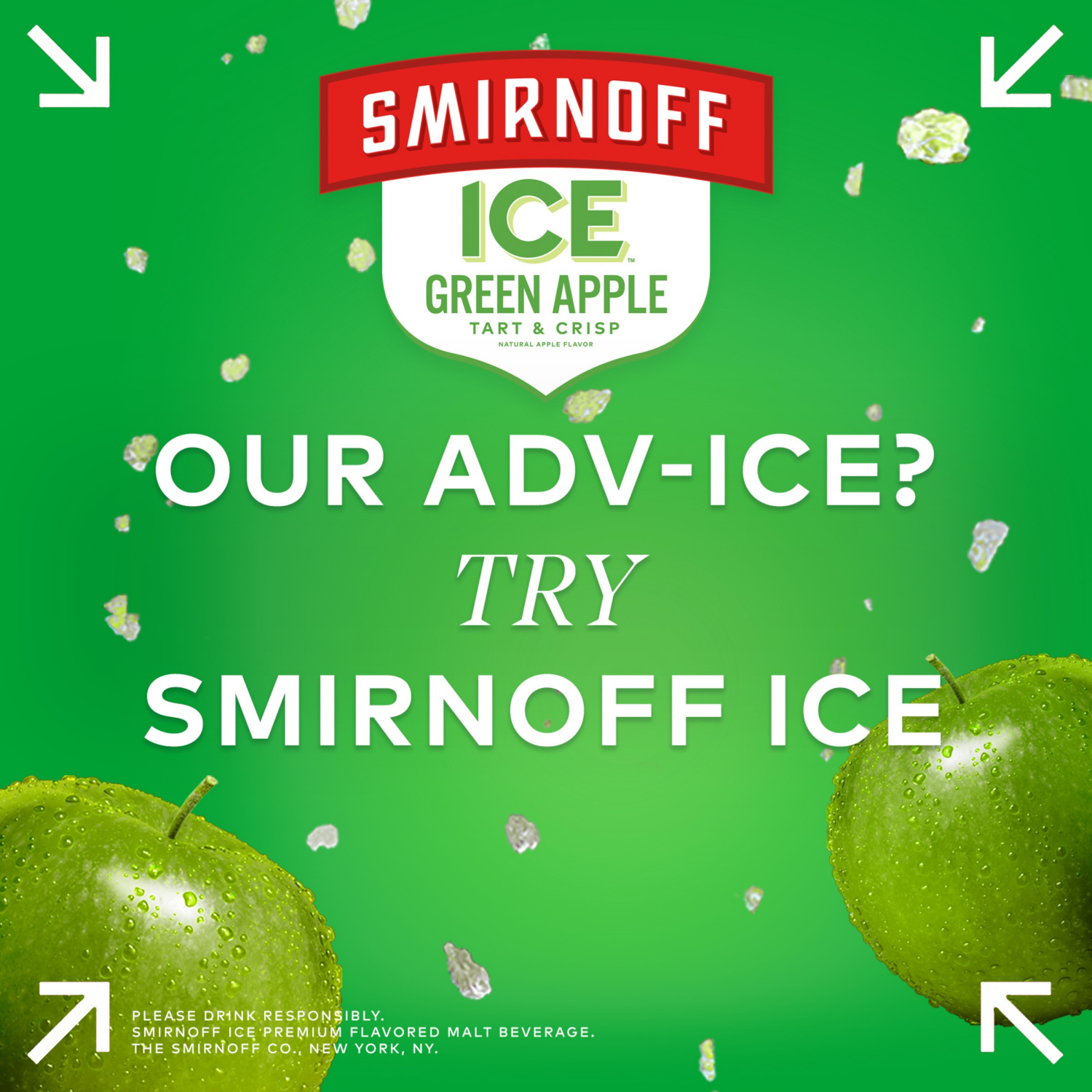 slide 5 of 8, Smirnoff Ice Green Apple Malt Beverage 6 - 11.2 fl oz Bottles, 6 ct