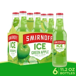 Smirnoff Ice Green Apple Malt Beverage 6 - 11.2 fl oz Bottles