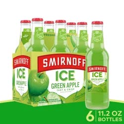 Smirnoff Ice Green Apple Malt Beverage 6 - 11.2 fl oz Bottles