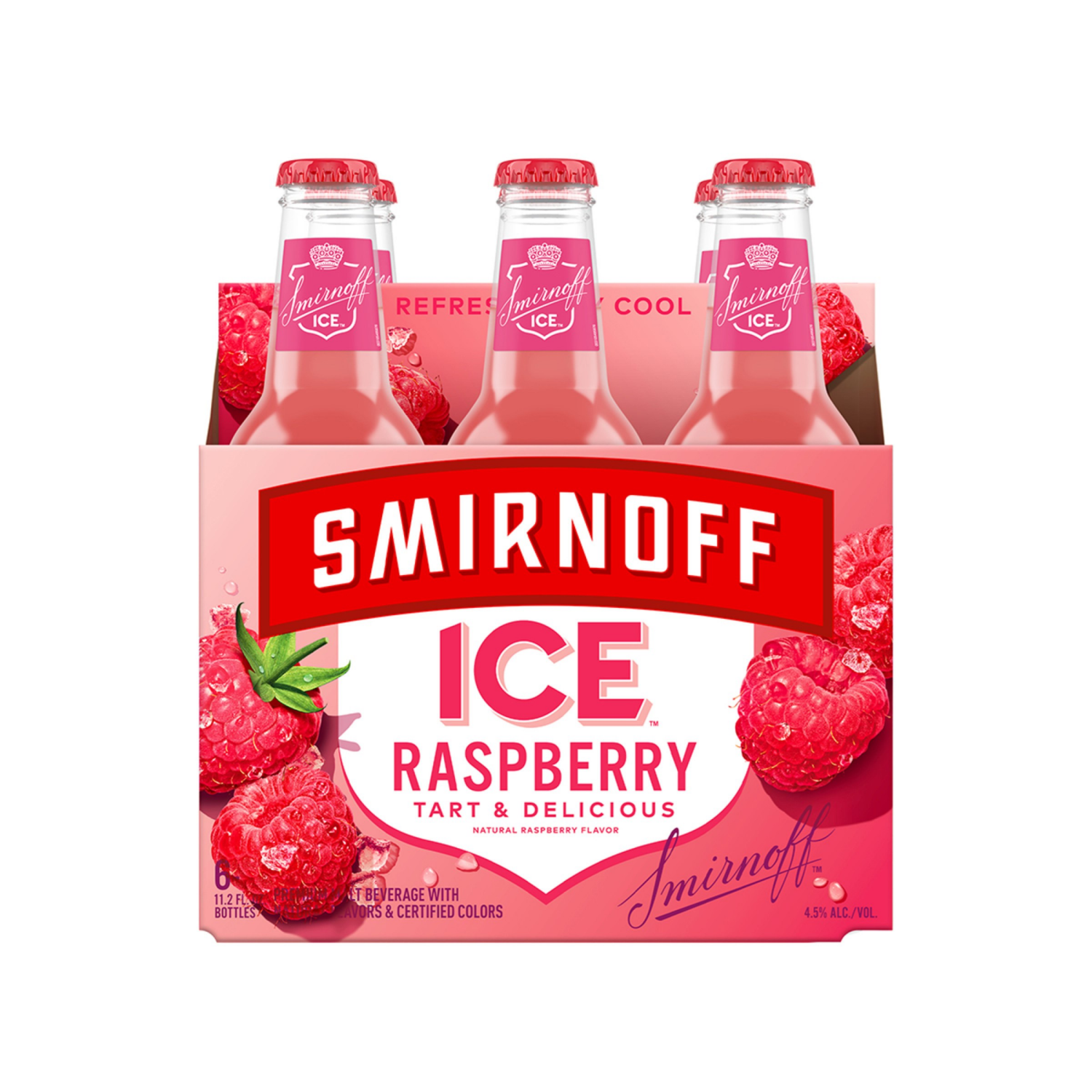 slide 7 of 8, Smirnoff Ice Raspberry Malt Beverage 6 ea, 6 ct; 11 oz