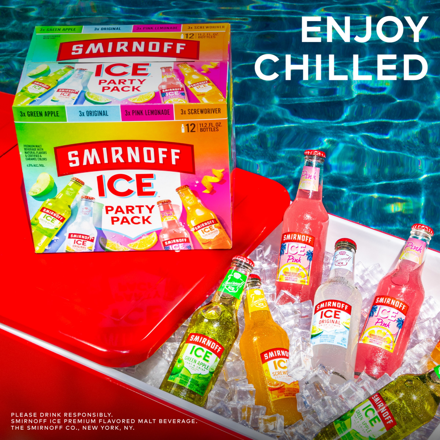slide 3 of 8, Smirnoff Ice Variety Party Pack 12PK 11.2oz Bottles, 12 ct
