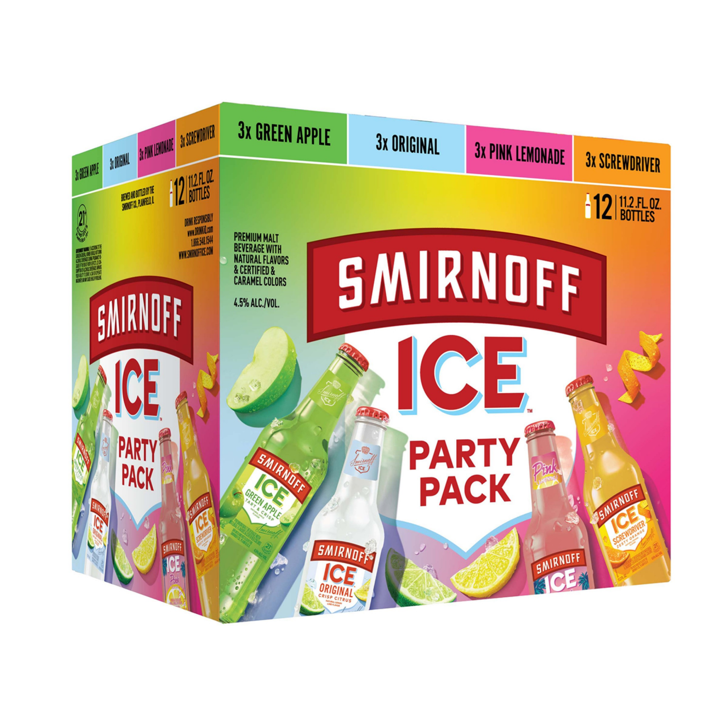 slide 6 of 8, Smirnoff Ice Variety Party Pack 12PK 11.2oz Bottles, 12 ct