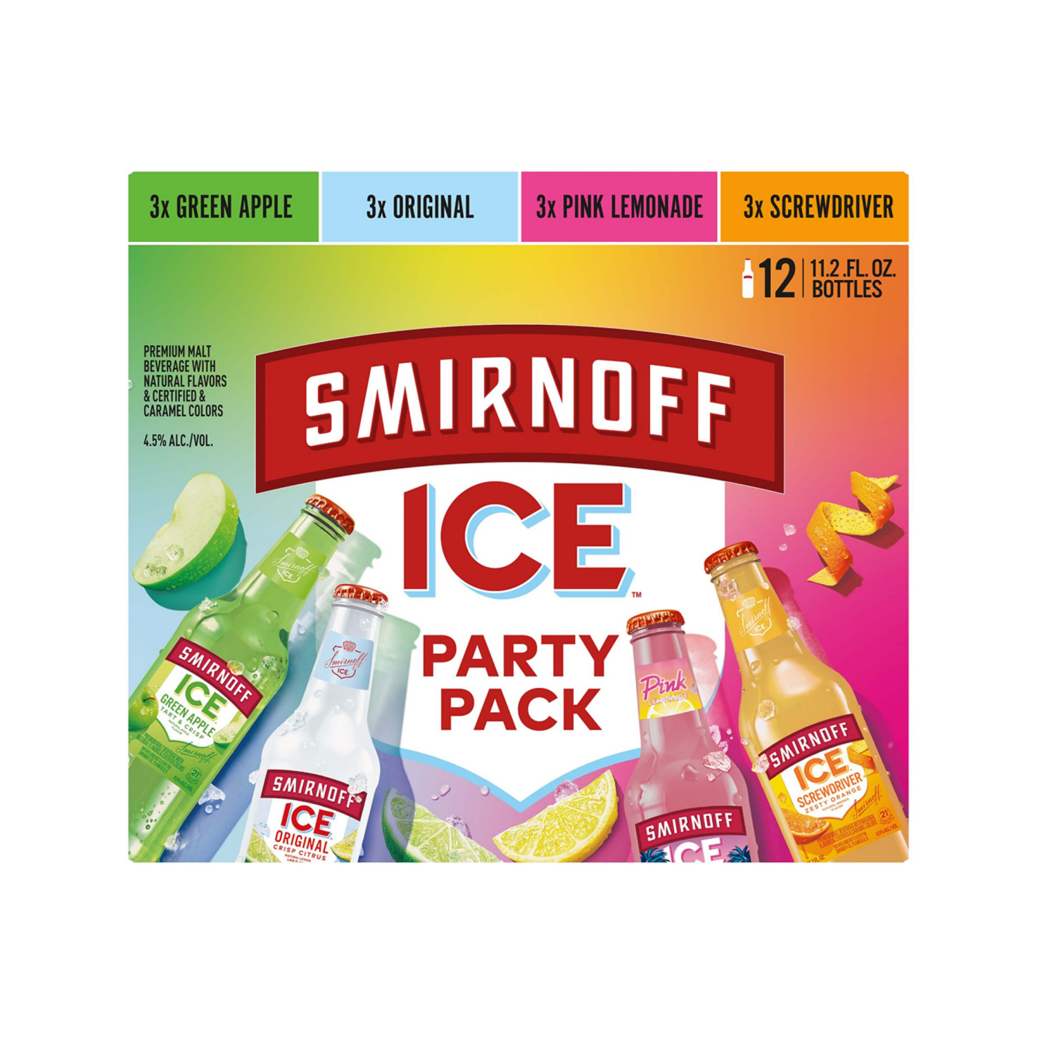 slide 7 of 8, Smirnoff Ice Variety Party Pack 12PK 11.2oz Bottles, 12 ct