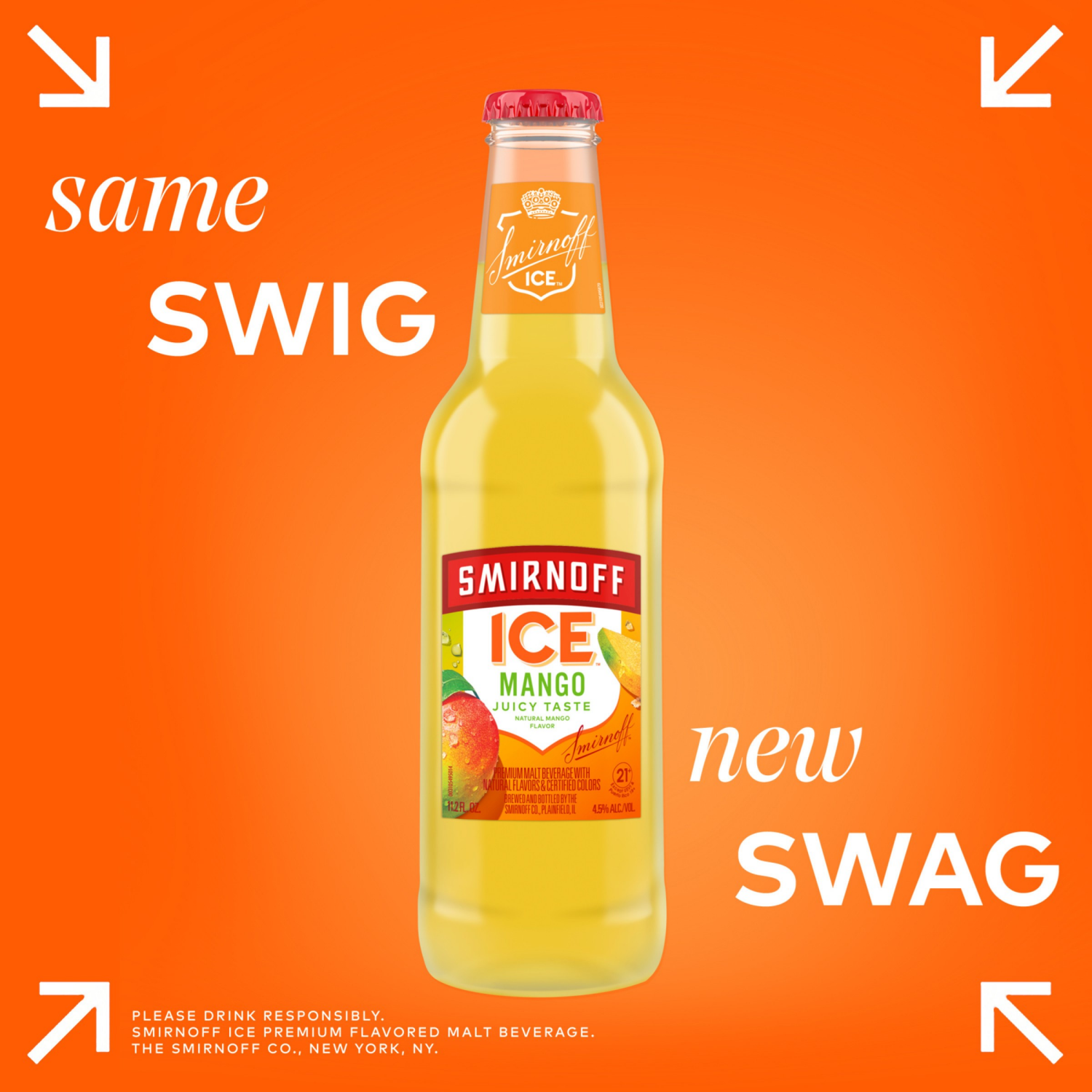 slide 3 of 8, Smirnoff Ice Mango Malt Beverage 6 ea, 6 ct