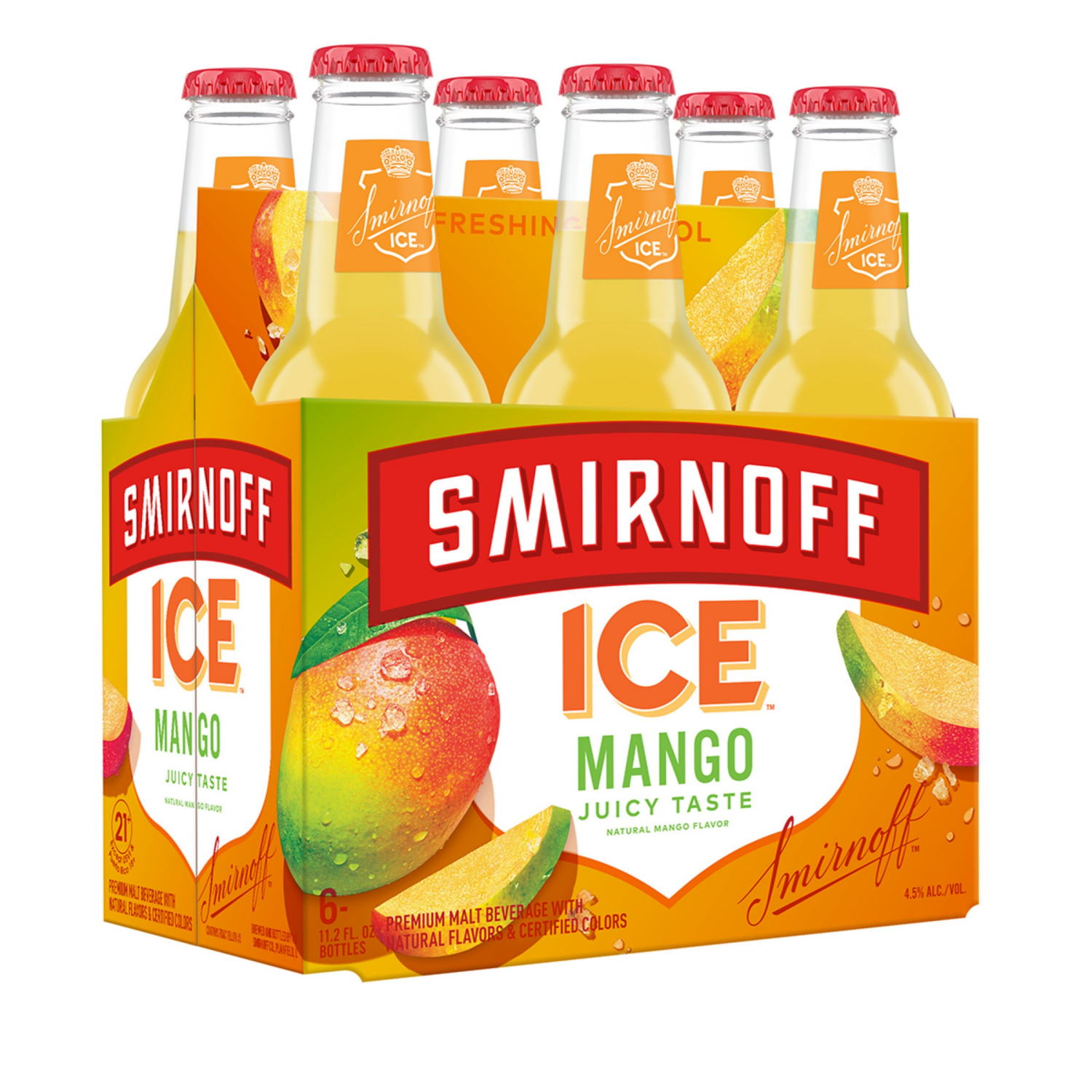 slide 6 of 8, Smirnoff Ice Mango Malt Beverage 6 ea, 6 ct