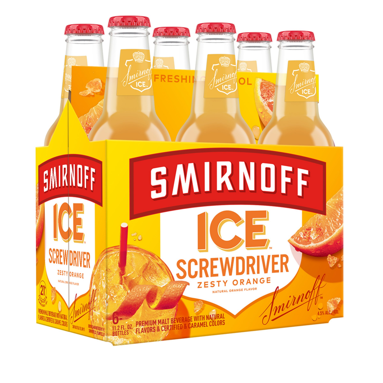 slide 6 of 8, Smirnoff Ice Screwdriver Malt Beverage 6 ea, 6 ct; 11 oz