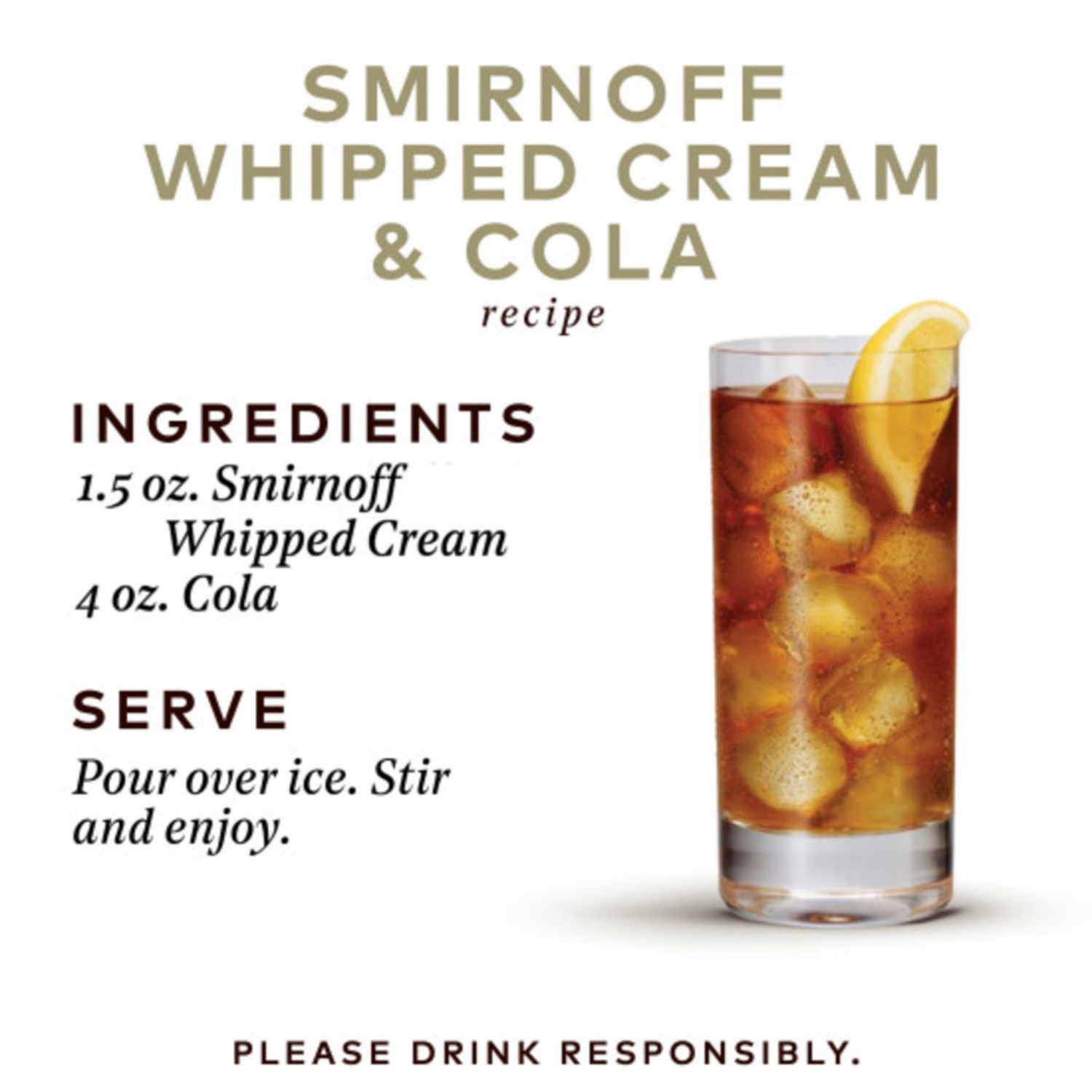 slide 6 of 6, Smirnoff Company Smirnoff Whipped Cream Vodka, 750 ml