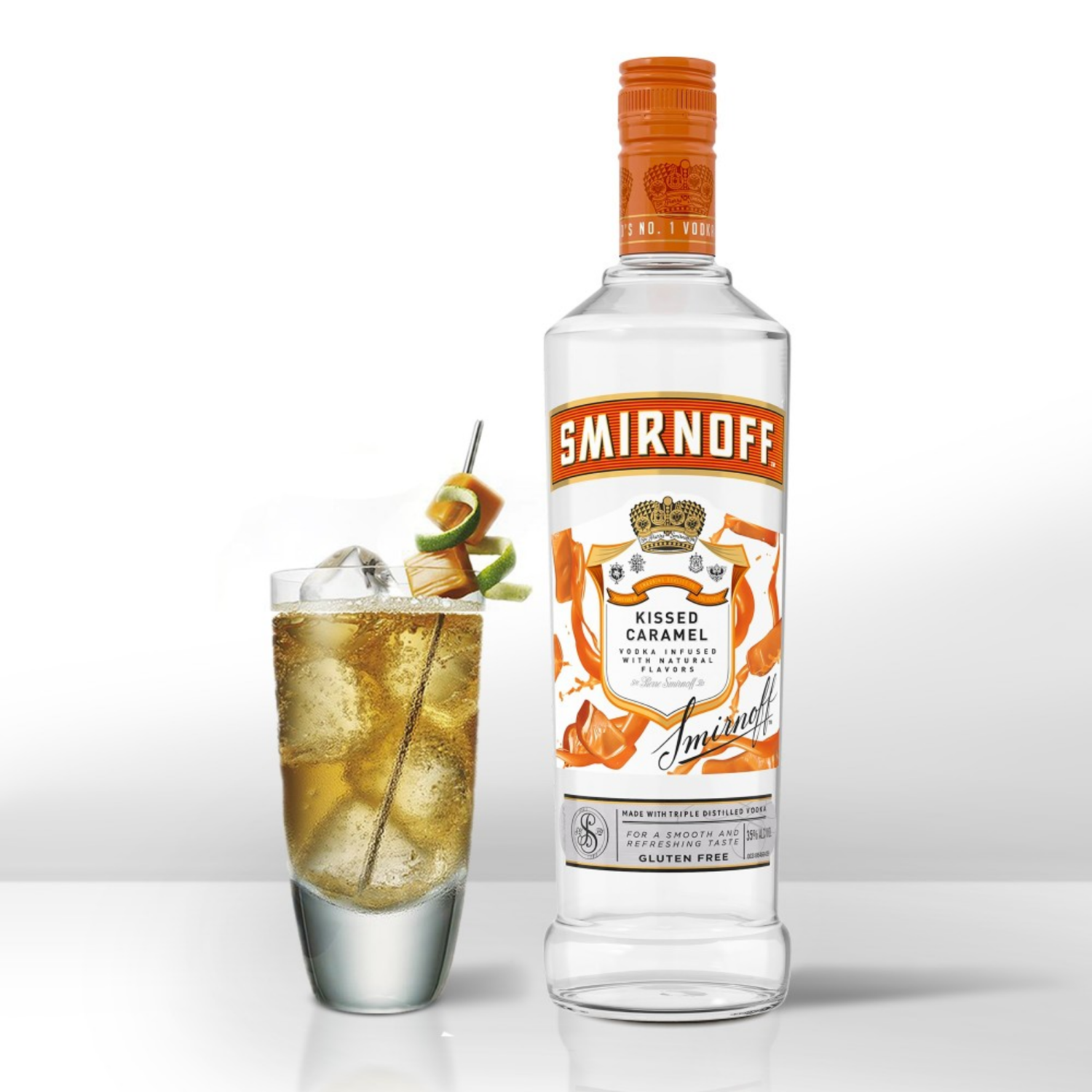 slide 2 of 5, Smirnoff Company Smirnoff Kissed Caramel Vodka, 750 ml