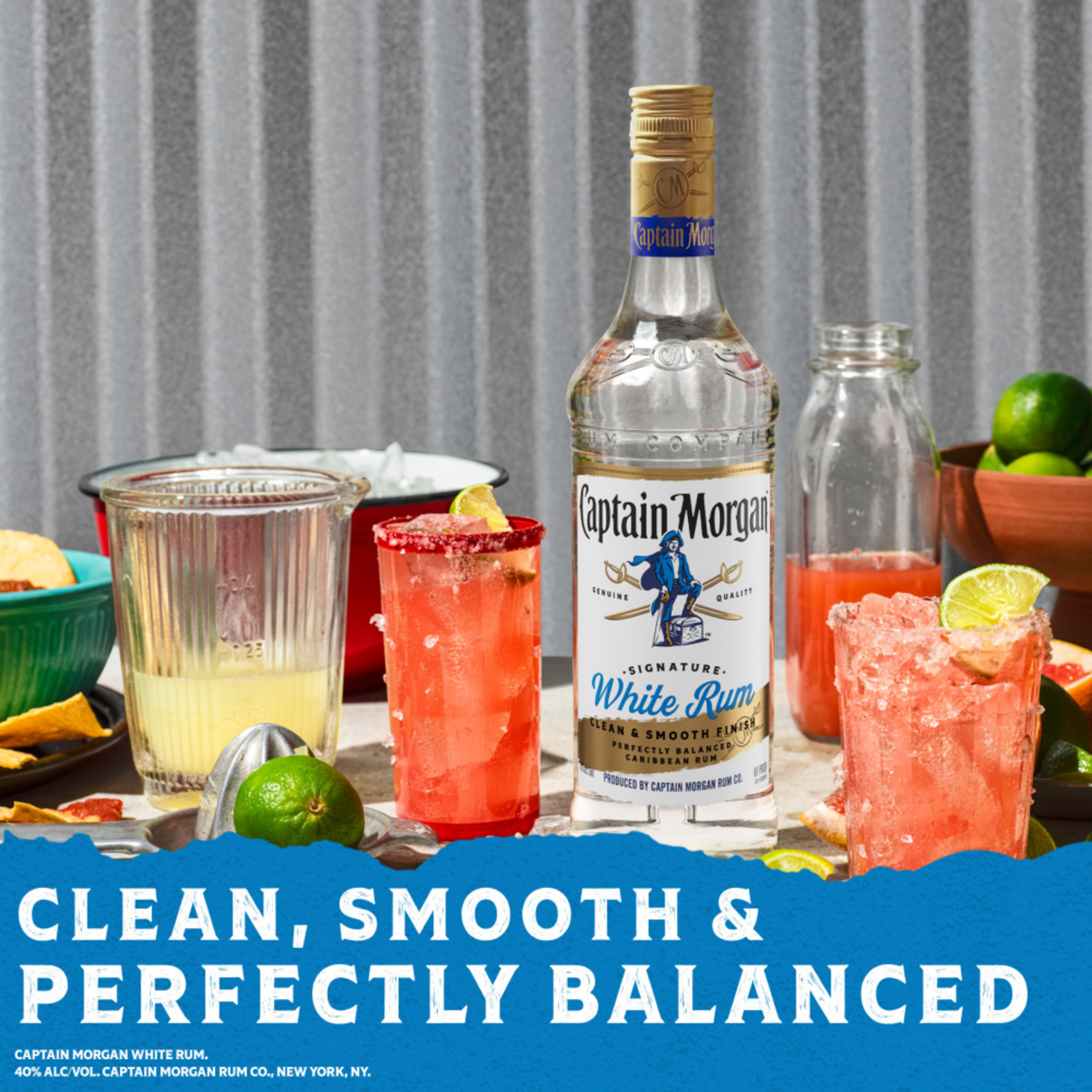 slide 3 of 5, Captain Morgan White Rum, 750 mL, 750 ml