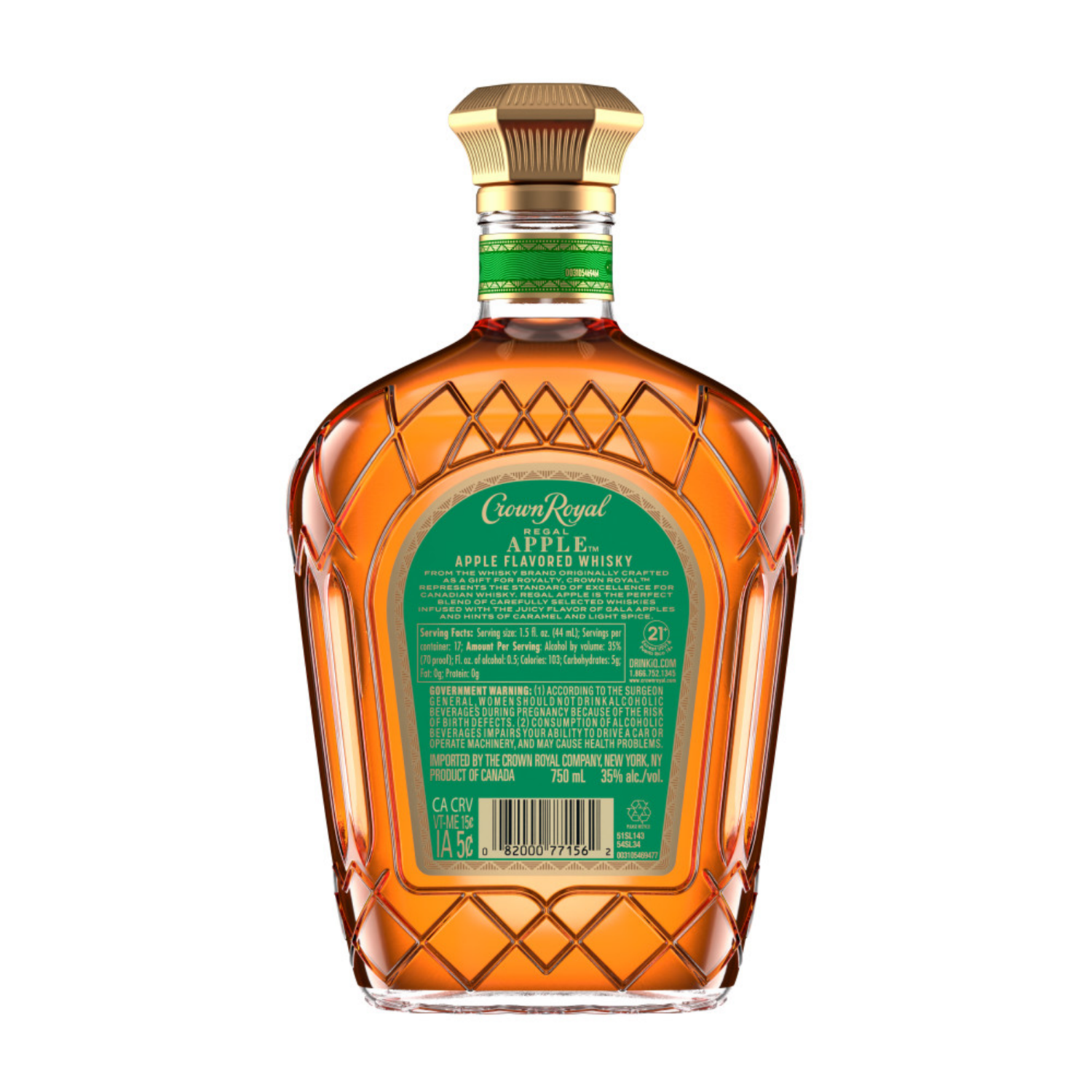 slide 2 of 6, Crown Royal Regal Apple Flavored Whisky, 750 ml