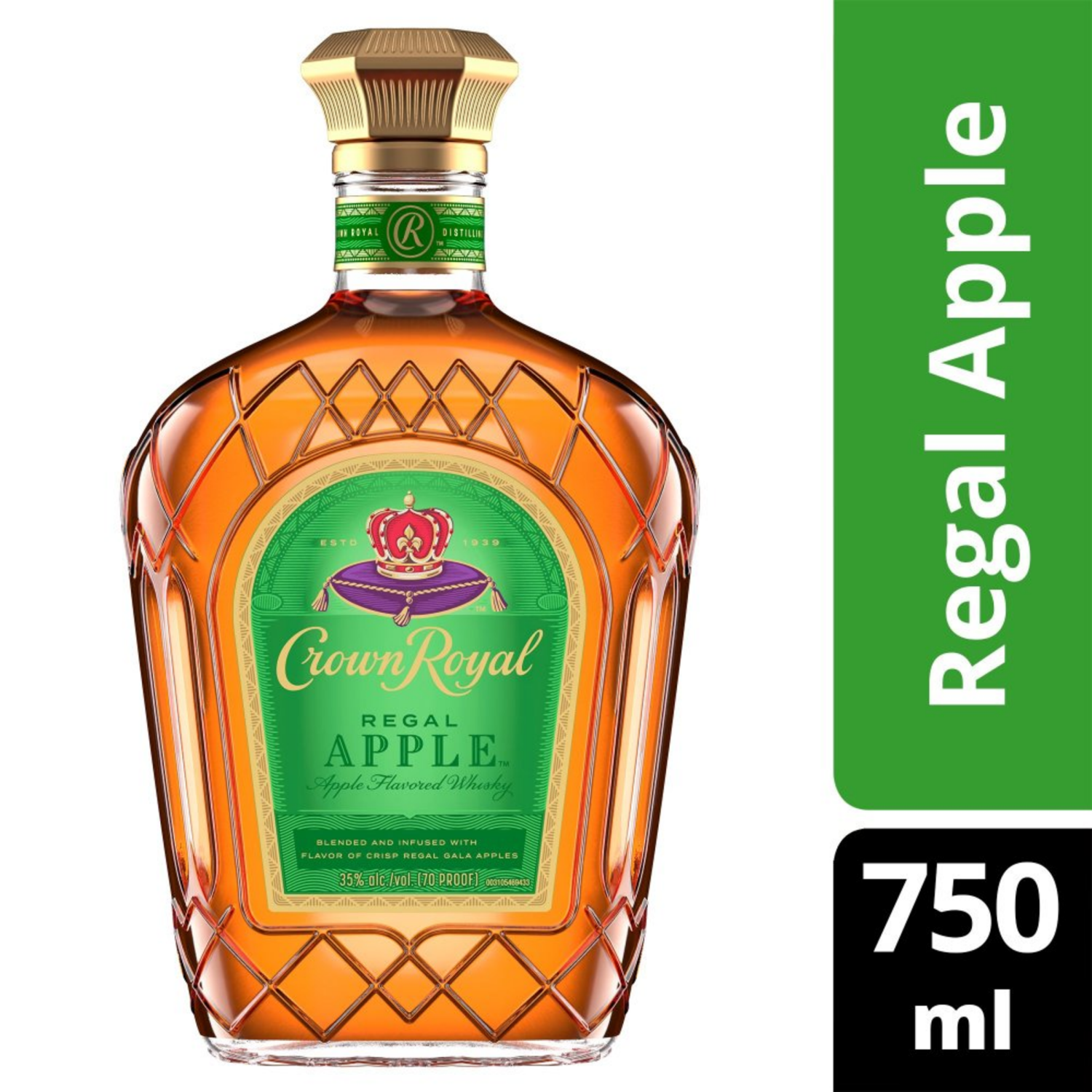 slide 1 of 6, Crown Royal Regal Apple Flavored Whisky, 750 ml