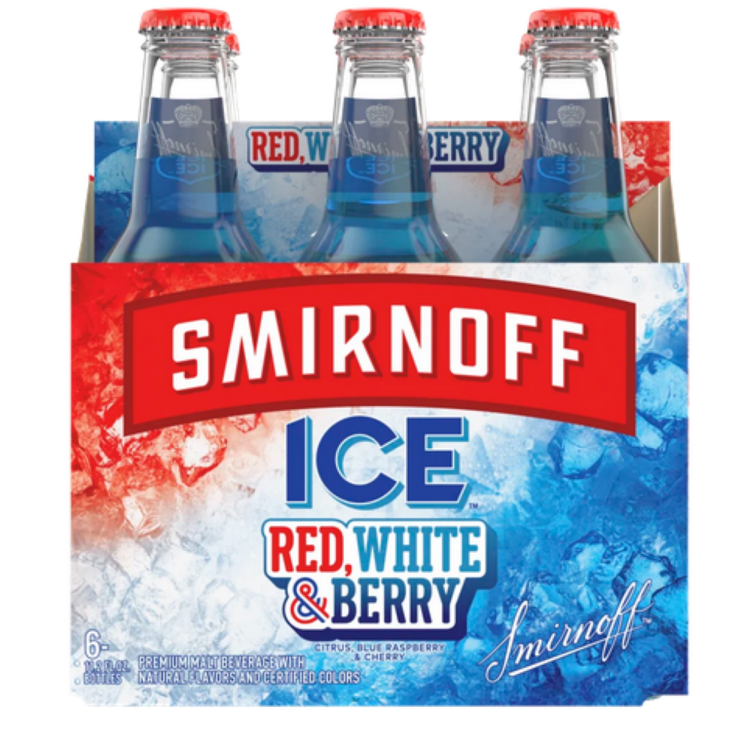 slide 2 of 8, Smirnoff Red, White & Berry Premium Malt Beverage 6 - 11.2 oz Bottles, 6 ct; 11 oz