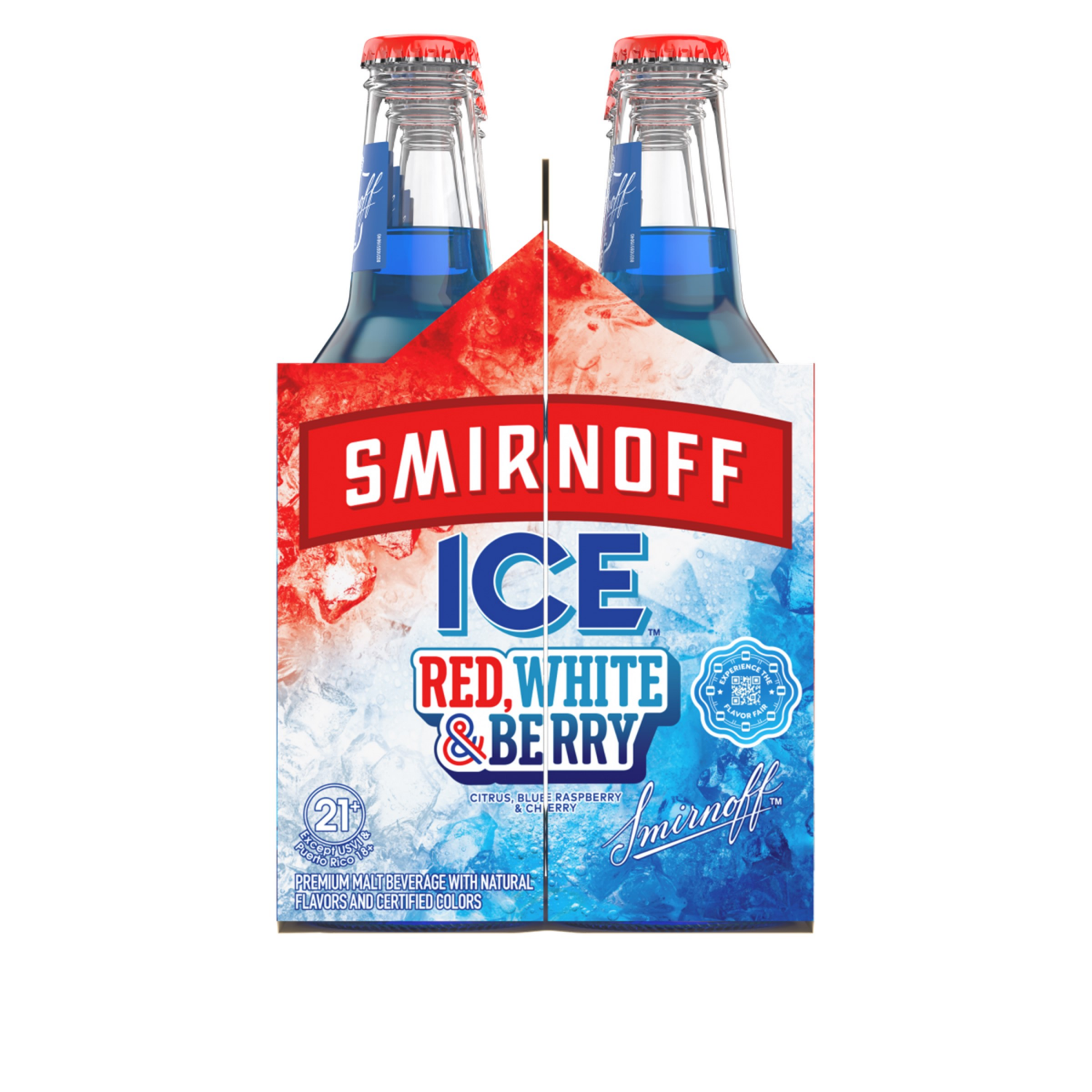 slide 4 of 8, Smirnoff Red, White & Berry Premium Malt Beverage 6 - 11.2 oz Bottles, 6 ct; 11 oz