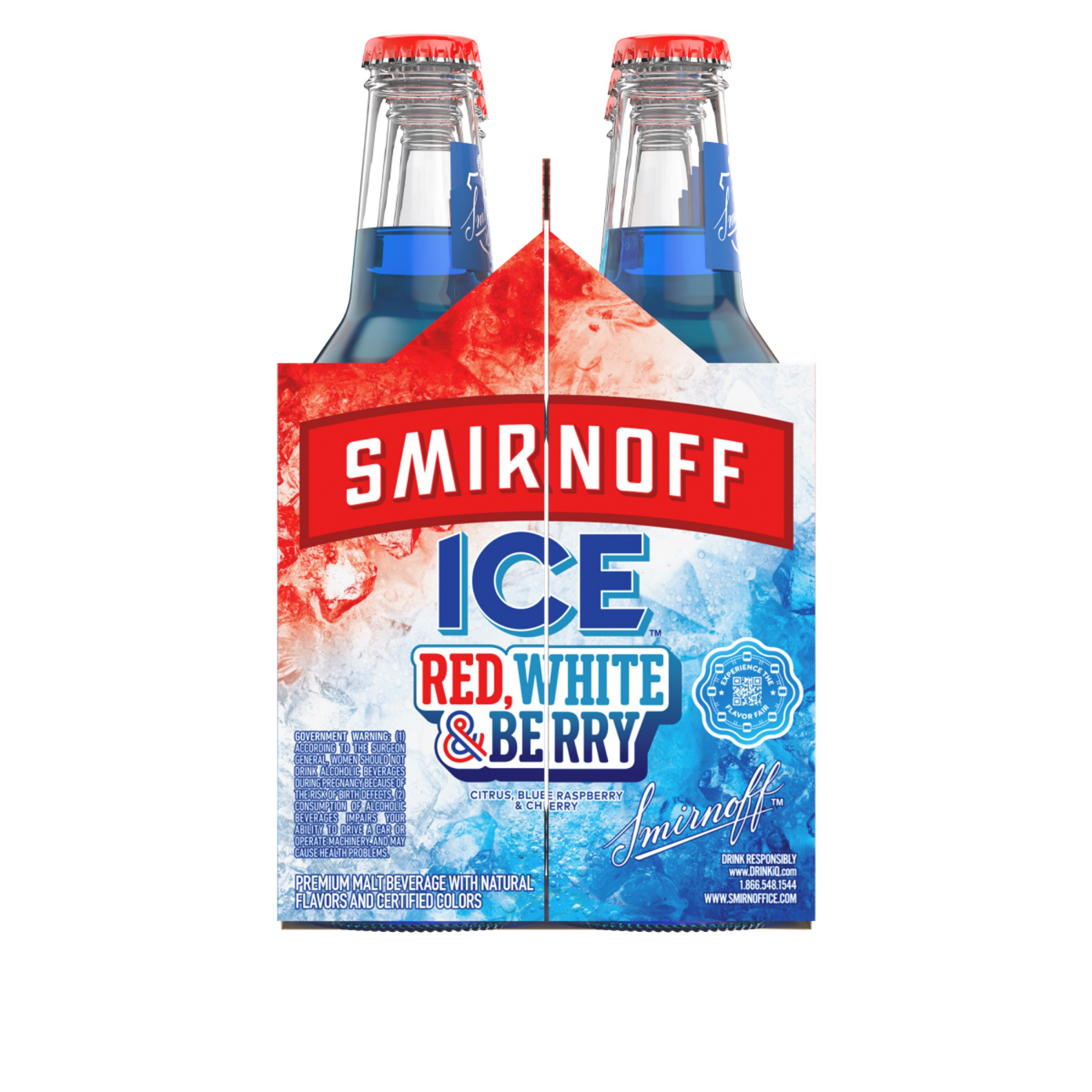 slide 5 of 8, Smirnoff Red, White & Berry Premium Malt Beverage 6 - 11.2 oz Bottles, 6 ct; 11 oz