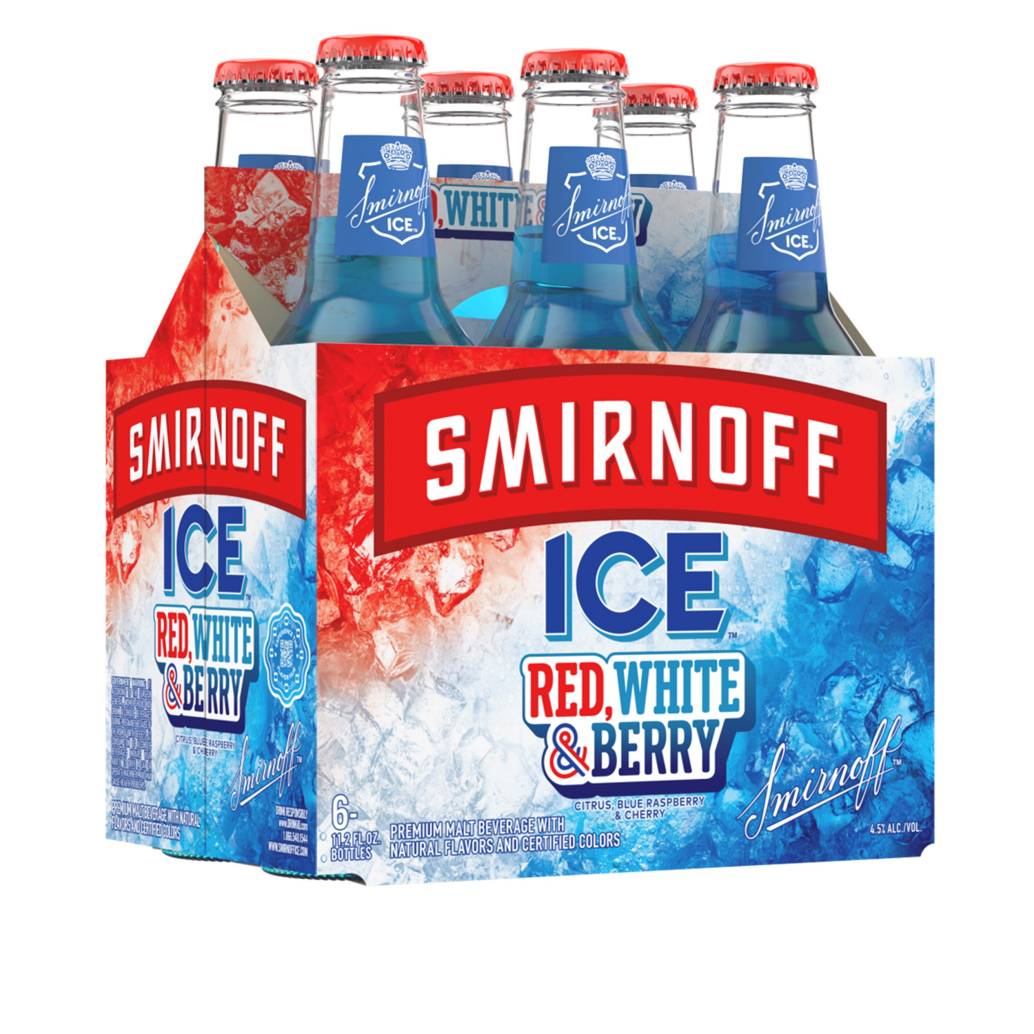 slide 7 of 8, Smirnoff Red, White & Berry Premium Malt Beverage 6 - 11.2 oz Bottles, 6 ct; 11 oz