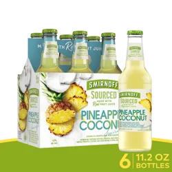 Smirnoff Sourced Pineapple Coconut Beer 6 ea
