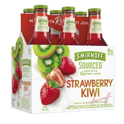 Smirnoff Sourced Strawberry Kiwi Beer 6 ea