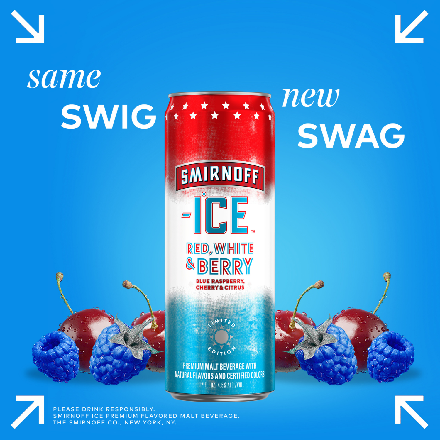 slide 4 of 8, Smirnoff Ice Pink Lemonade Premium Malt Beverage 12-12 fl oz Cans, 12 ct; 12 oz