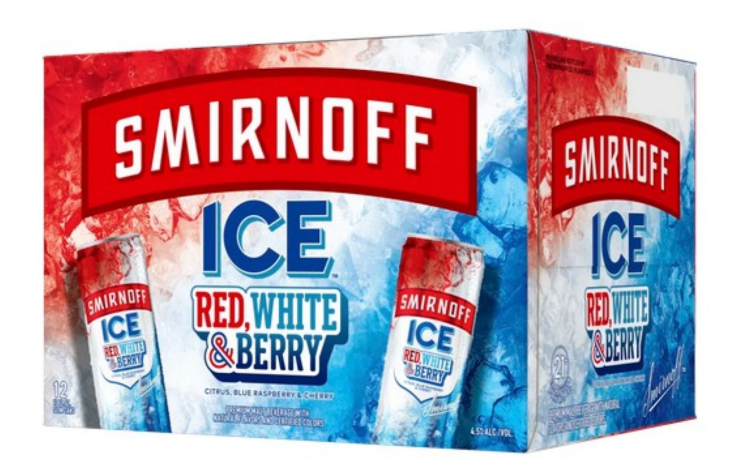 slide 5 of 8, Smirnoff Ice Pink Lemonade Premium Malt Beverage 12-12 fl oz Cans, 12 ct; 12 oz