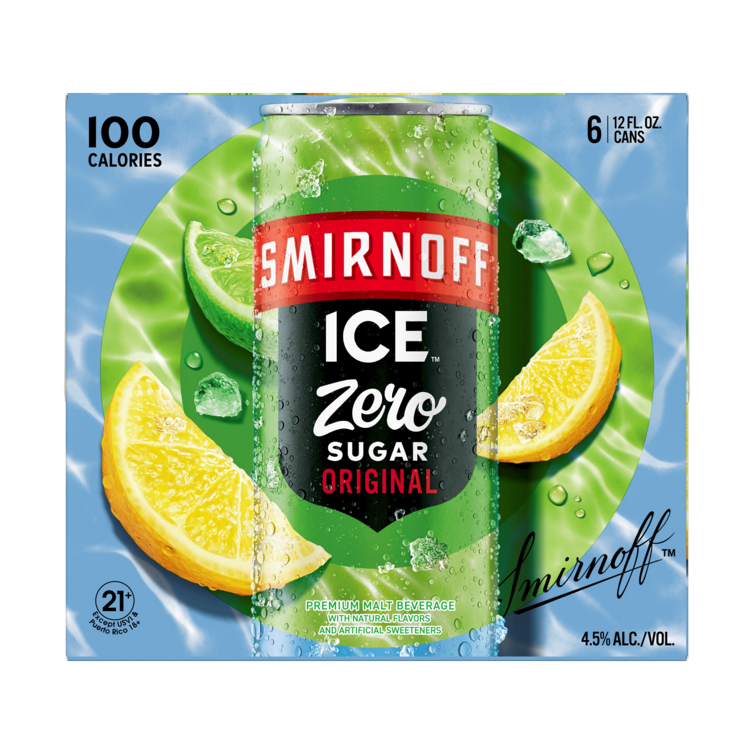 slide 7 of 8, Smirnoff Zero Sugar Original 6PK 12oz Cans, 6 ct; 12 oz