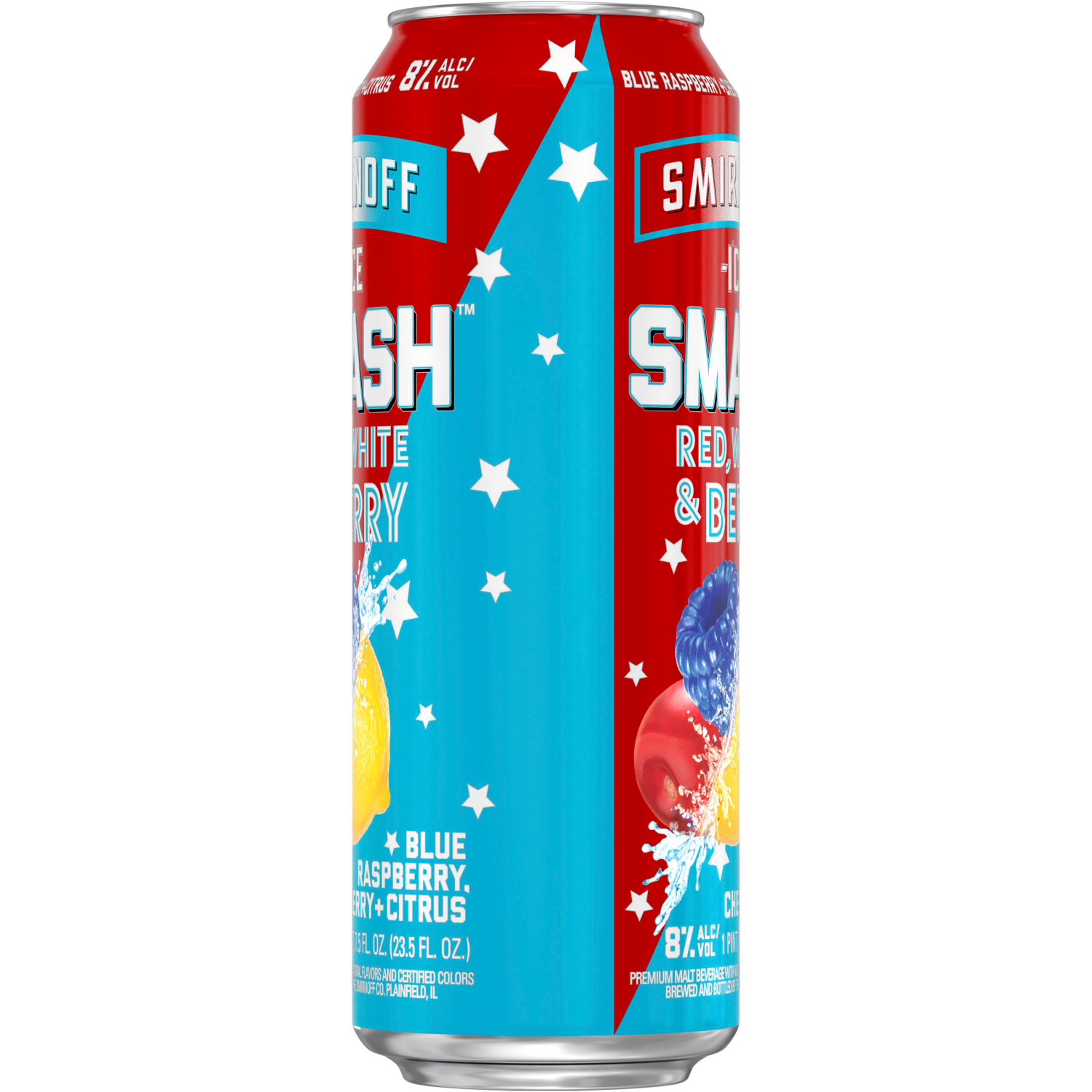 slide 2 of 4, Smirnoff Ice Smash Red/White & Berry Beer 23.5 fl oz Can, 23.5 oz