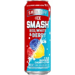 Smirnoff Ice Smash Red/White & Berry Beer 23.5 fl oz Can