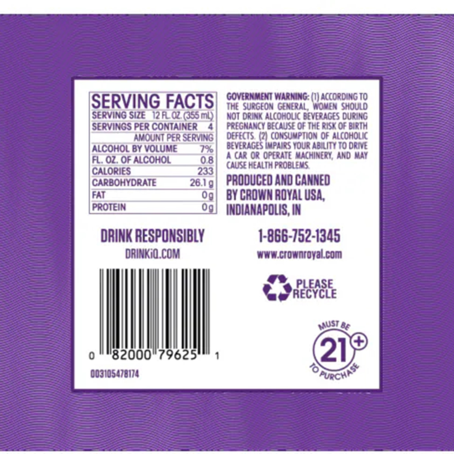 slide 2 of 5, Crown Royal Whisky And Cola Canadian Whisky Cocktail, 4 ct; 355 ml