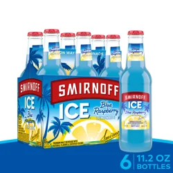 Smirnoff Ice Lemonade Blue Raspberry Malt Beverage 6 - 11.2 fl oz Bottles