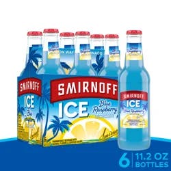 Smirnoff Ice Lemonade Blue Raspberry Malt Beverage 6 - 11.2 fl oz Bottles