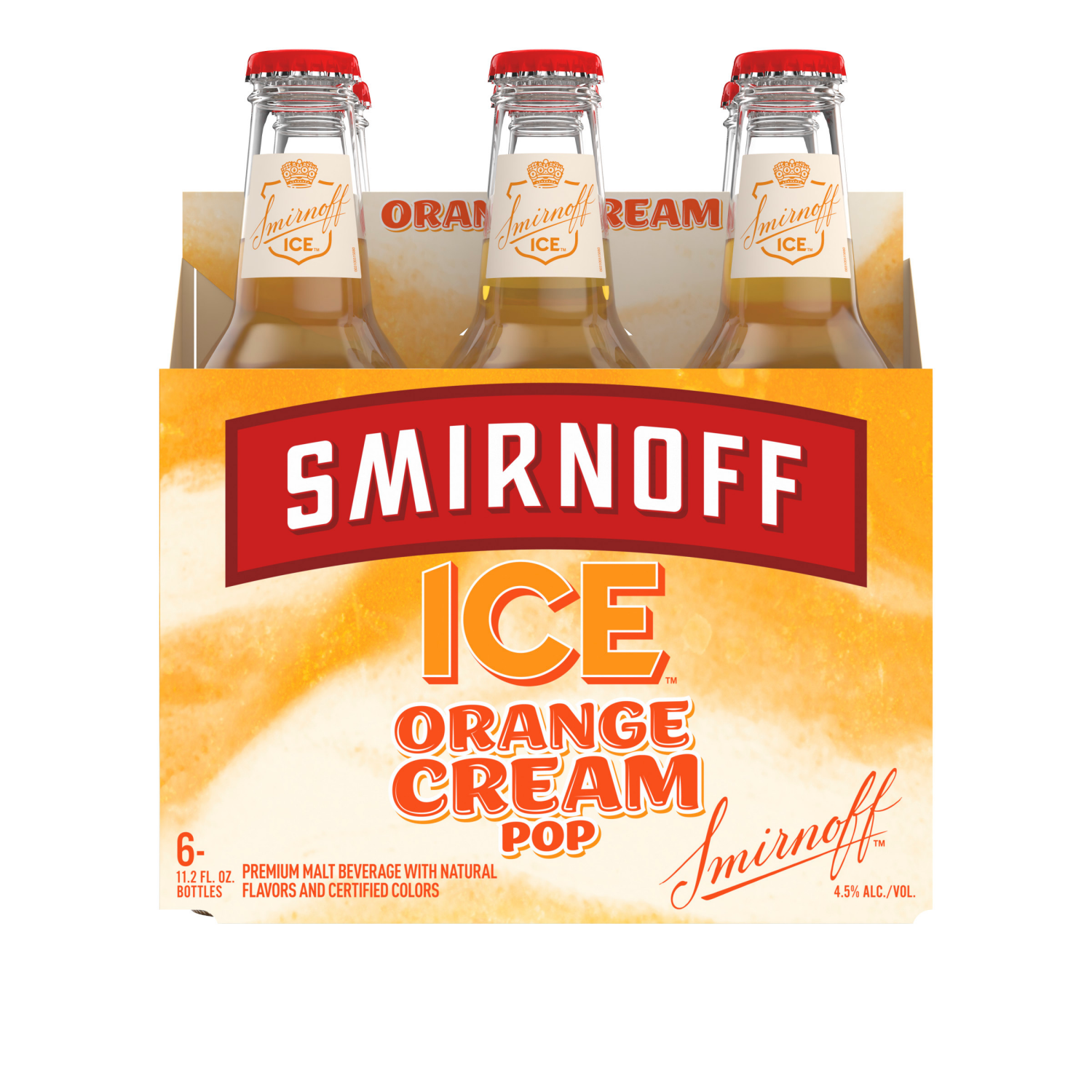 slide 2 of 2, Smirnoff Ice Orange Cream Pop 6pk bottle, 6 ct; 11.2 oz