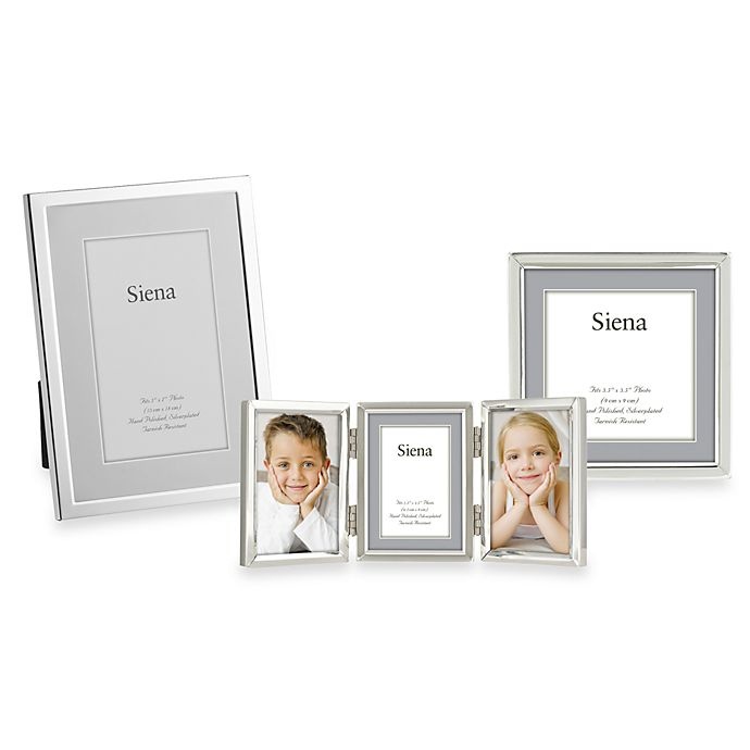 slide 1 of 1, Siena Silver Plated Narrow Plain Picture Frame, 4 in x 6 in