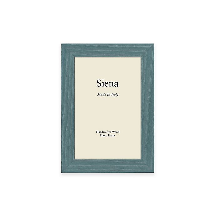 slide 1 of 1, Siena Italian Polished Wood Picture Frame - Turquoise, 4 in x 6 in